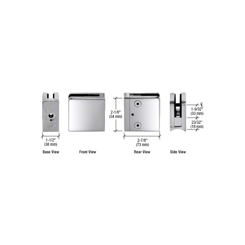 Pinces à Verre Acier Inox 304 - Lot De 4 Pour Verre 8-10mm