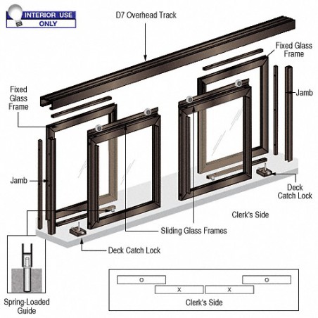 Buy D1031DU CRL Horizontal Sliding Diane Model Pass-Thru Assembly With ...