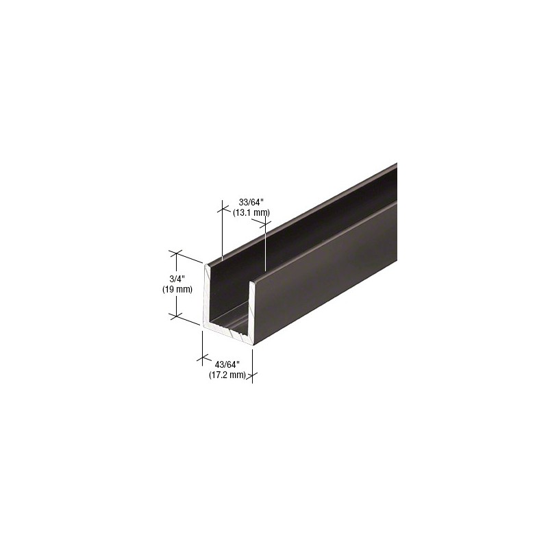 Buy SDCD12GM CRL Gun Metal 1/2" Fixed Panel Shower Door Deep UChannel